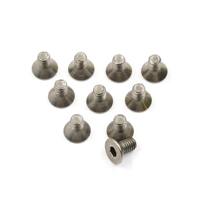 Yeah Racing Titanium Hex Socket Flat Head RC Car Screws M3 x 6mm 10pcs