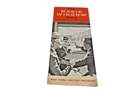 1956 NEW YORK CENTRAL THE NYC MAGIC WINDOW STORY ROUTE GUIDE TRAVELOGUE BROCHURE