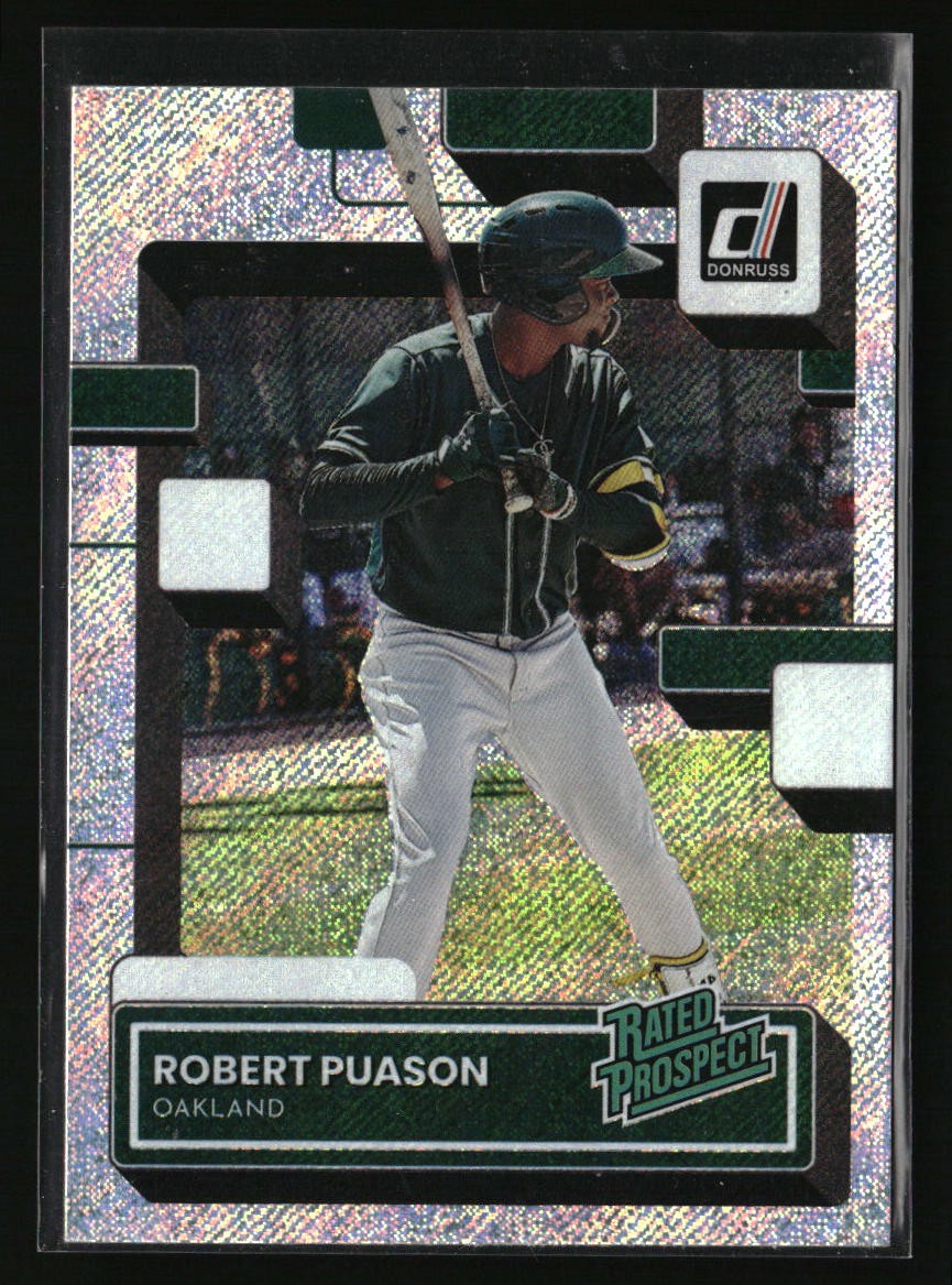 2022 Donruss Rated Prospects Rapture Robert Puason #RP-11 Oakland Athletics