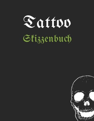 Tattoo Skizzenbuch für Künstler: Design-Tagebuch mit weißem & gepunktetem Papier