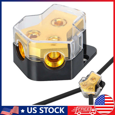 Car Audio Splitter Amp Distribution Power 0/2/4 Gauge In 4/ 6/ 8 Gauge Out NEW