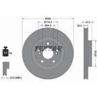 2X Textar 92125000 Bremsscheibe FüR Honda Civic Integra Eu Ep Ev DC5
