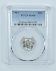 1944 Mercury Dime MS66 PCGS Blue Label