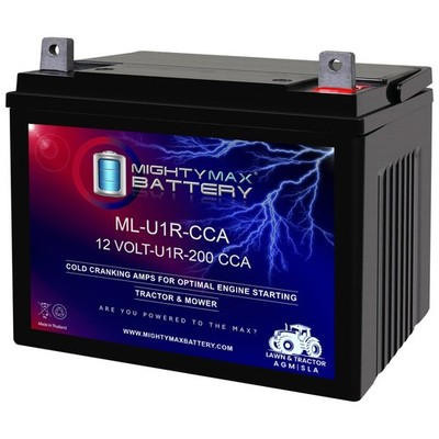 Mighty Max ML-U1R-CCA 12V 200CCA Replaces Rally 1036 U1R Lawn Mower Tractor