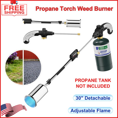 Propane Torch Weed Burner Flamethrower Detachable Long Arm Heavy Duty Blow Torch