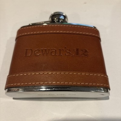 Dewar's 12 Whiskey Stainless Steel Hip Flask 4 oz