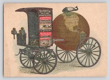 Soapine Kendall Mfg Co World Globe Sales Wagon Whale Victorian Trade Card