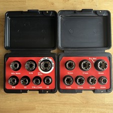 Grip-Tite SAE and Metric Super Socket Sets 3/8" Drive Damaged Bolt Remover 14pc