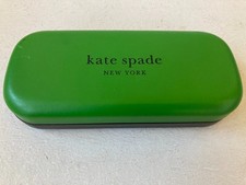 Kate Spade New York Eyeglasses Case Green w/ Cloth Very Clean