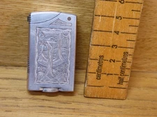 WW2 Trench Art Lighter engraved with Middle Eastern design -124/38 R.A.