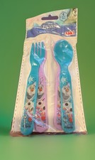 Disney Frozen Plastic Flatware 4 Piece Set 2 Spoons and 2 Forks