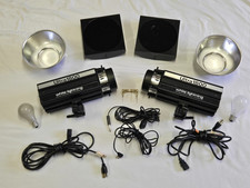 Lot of 2 Paul Buff White Lightning Ultra 1800 Studio Lights w Accessories/Cords