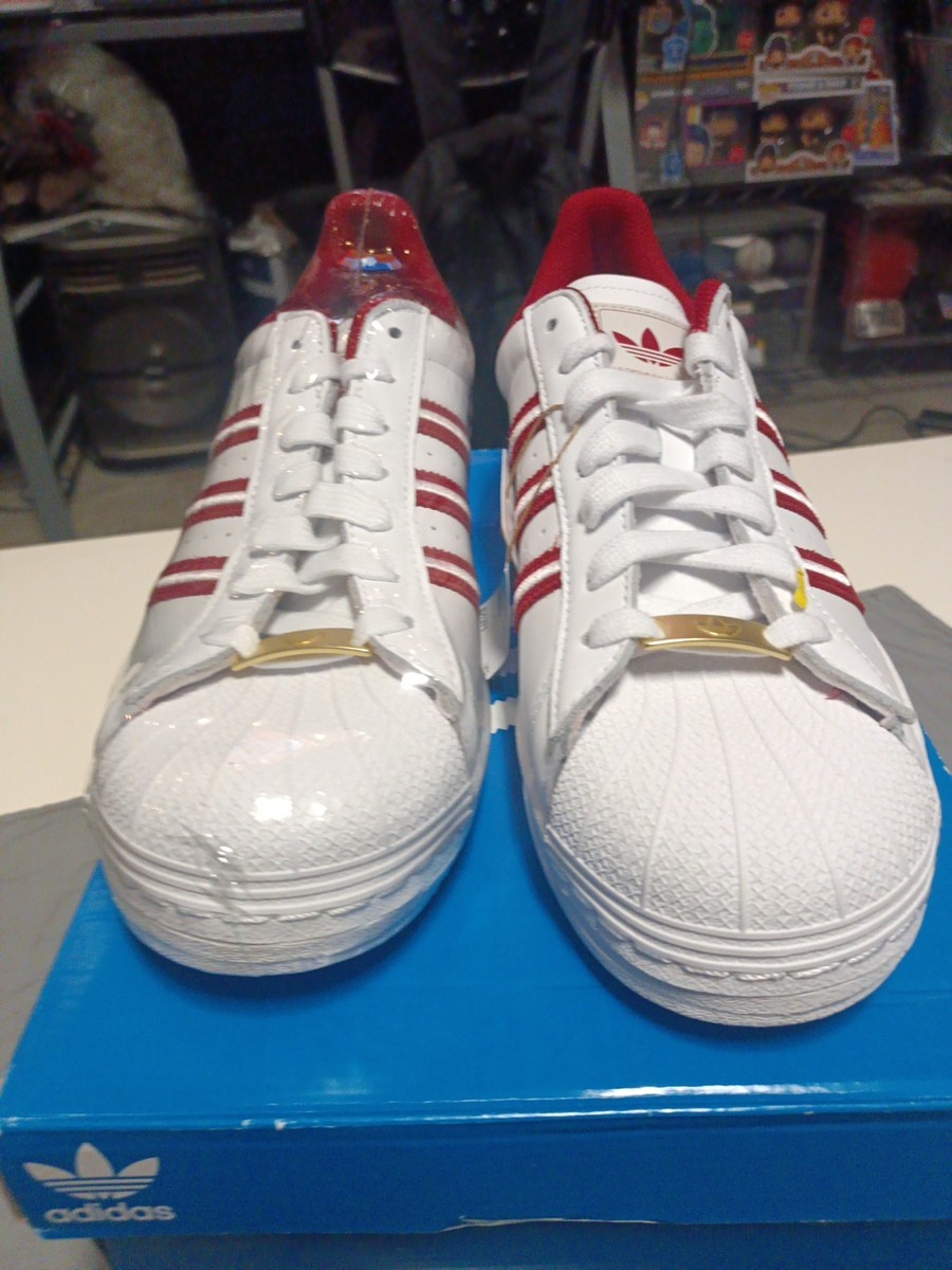 Size 11 - adidas Superstar Embroidered Red Stripes for sale online