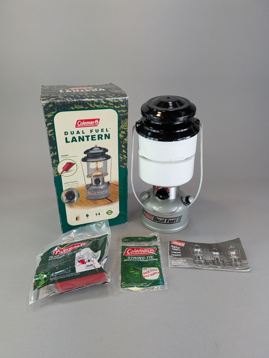 Vintage Coleman 285-700 Dual Fuel 2-Mantle Outdoor Lantern Un