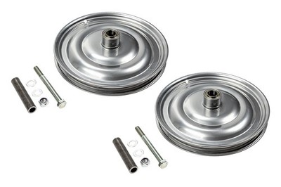 2 Stück 16 Zoll Scheibenräder Wagen Laufrad Cargo Schwerlast Seifenkiste chrom