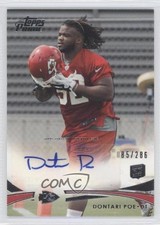 2012 Topps Prime Rookie Auto 85/286 Dontari Poe #109 Auto 9oi