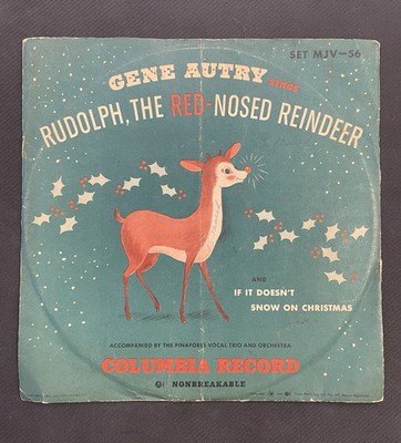 Vintage 78 RPM Record "RUDOLPH THE RED-NOSED REINDEER", Gene Autry | eBay
