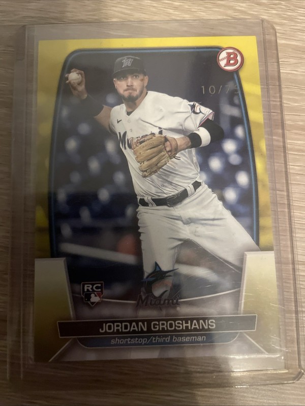 2023 Bowman - Jordan Groshans #68 Yellow /75 (RC)