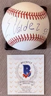 ESMERLYN VALDEZ/ W/#55 BECKETT ROOKIE AUTHENTICATED SIGNED BASEBALL