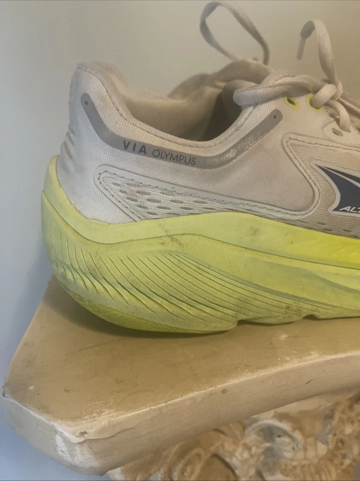 Altra Via Olympus Mujer Talla 9 Amarillo Blanco Entrenamiento Correr Entrenamiento Comodidad Foto 3 de 4