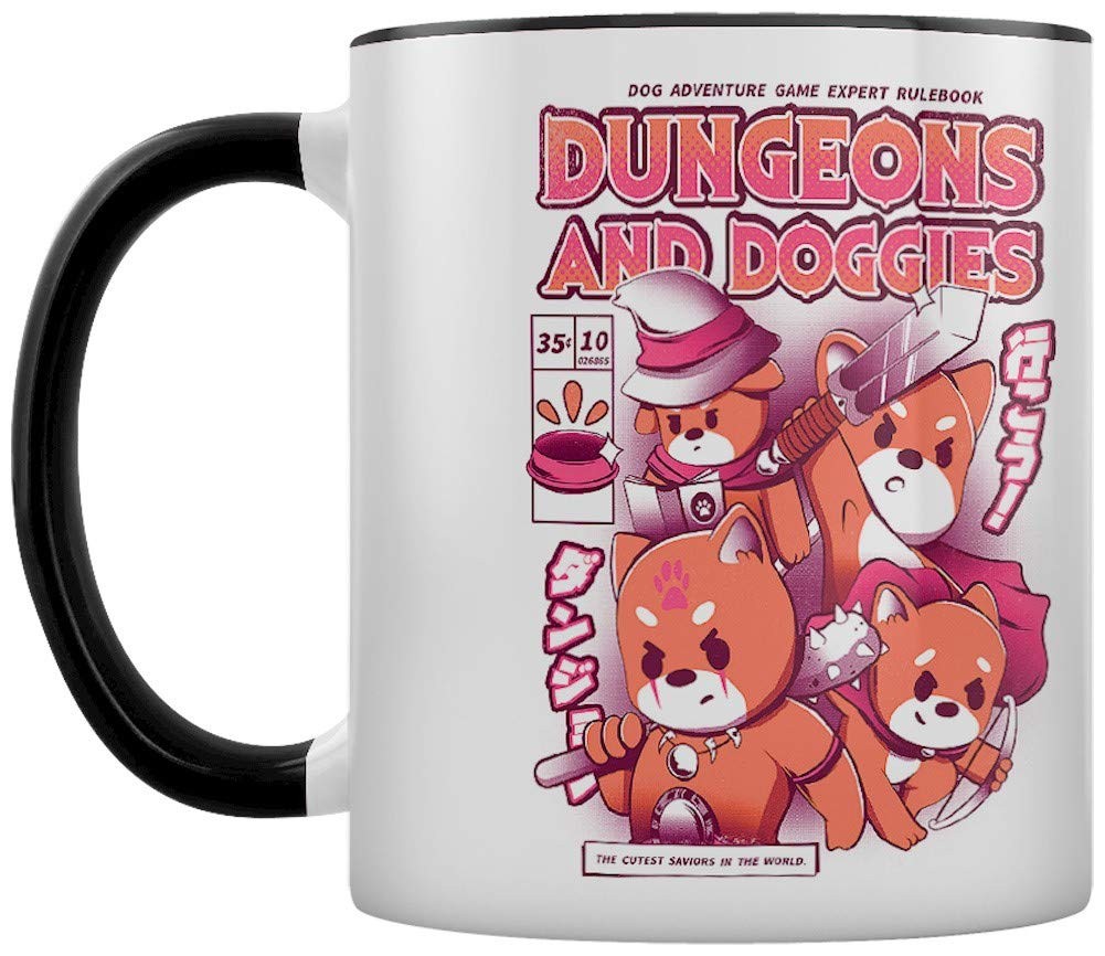 Ilustrata Dungeons and Doggies Coloured Inner Mug Black