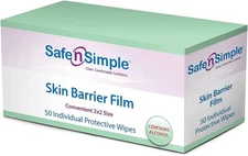 Safe n' Simple Skin Barrier Wipes 2" x 2" with Alcohol 50 ct - RRSNS81850