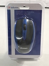Verbatim Corded Notebook Optical Mouse - Blue 99743