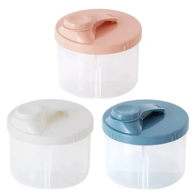1x Baby Formula Dispenser Portable Milk Powder Container 4Grids Food Storage Box