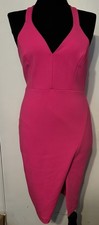 Lulu‘s Lg Sheath Hot Pink Razorback Dress With A V-Neck Line    Gorgeous!!