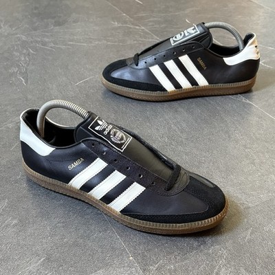 Vintage 1980s Adidas Samba UK6,5 Made In West Germany Black White OG Rare 80s