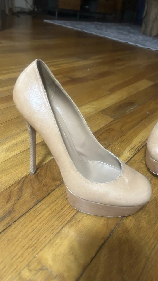 Salto agulha plataforma Alexander McQueen – couro cor camelo – tamanho 40 - Imagem 4 de 4