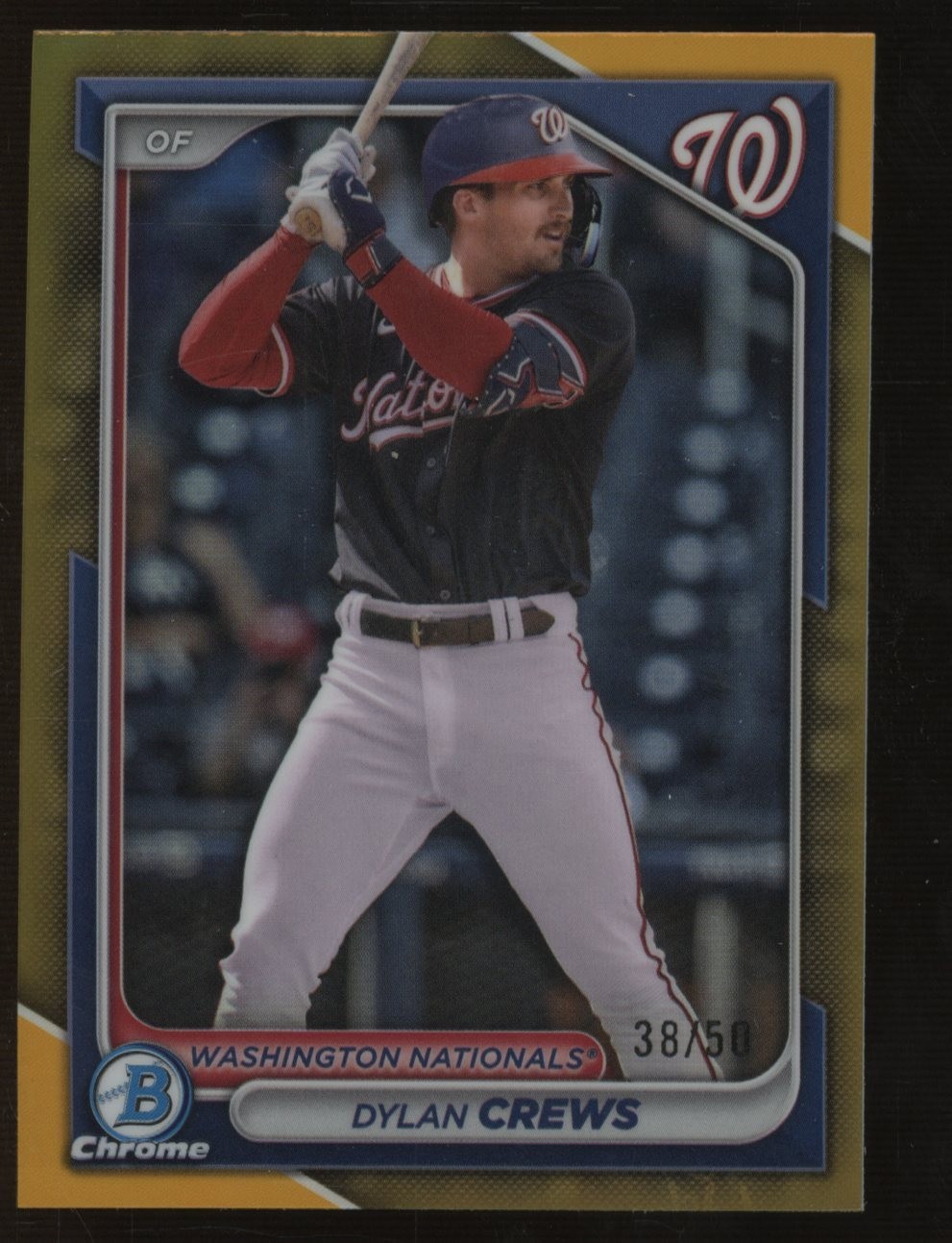 2024 Bowman Chrome - Dylan Crews Gold Refractor 38/50 BCP-193 - Nationals