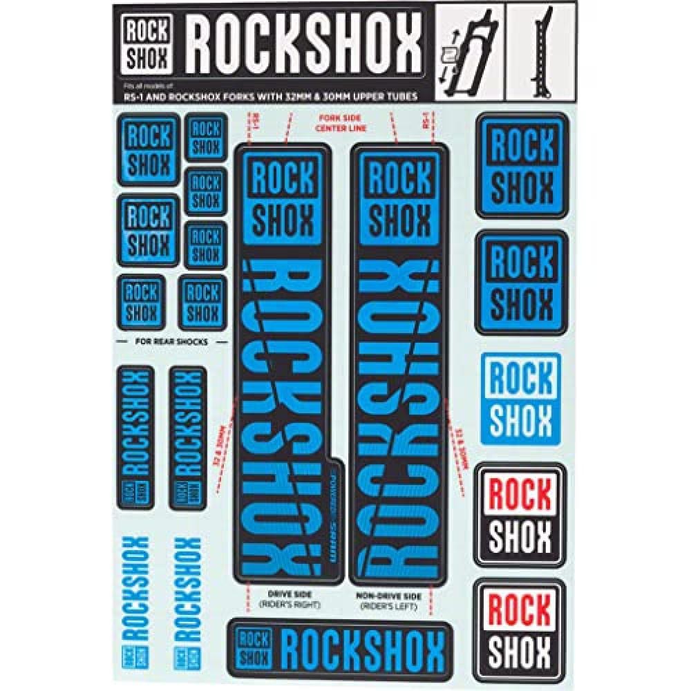 (TG. Standard) RockShox Sticker Set 30 forwardslash32 mm e RS1 Sid/Reba/Revelati