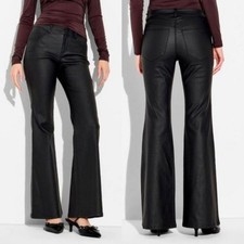 Wild Fable Faux Leather Wide Leg Flare Pants Black Hippie 70s Y2K Hipster Medium