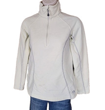 Mountain Hardwear Ivory Half Zip Pullover Fleece Jacket Womens Size XS R1