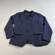 Banana Republic Jacket Womens Medium Petite Navy Knit Blazer Coatigan Academia
