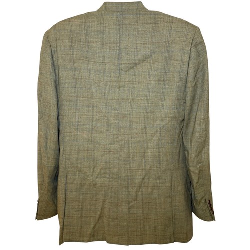 Luciano Barbera Bergdorf Goodman Plaid Wool Blazer Jacket Men's Size 52/8 Italy - Picture 2 of 15