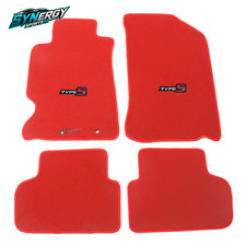Floor Mats Fits 02-06 Acura Rsx Carpet Liners Red Nylon Non Slip W Emblem Floor Mats Fits 02-06 Acura Rsx Carpet Liners Red Nylon Non Slip W Emblem