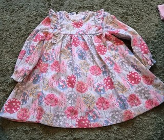 Mayoral Floral Cord Long Sleeved Dress Age 2 Years