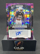 2025 Prizm Draft Picks Football Kevin Winston Jr. Purple Ice Prizm Auto RC /199