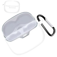 Silicone Case Compatible for JBL Tune Buds Case Cover, Front LED Visible White