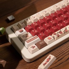 152 Keys Red Keycaps PBT Dye Sub Cherry Profile Keycaps Set with Storage Box