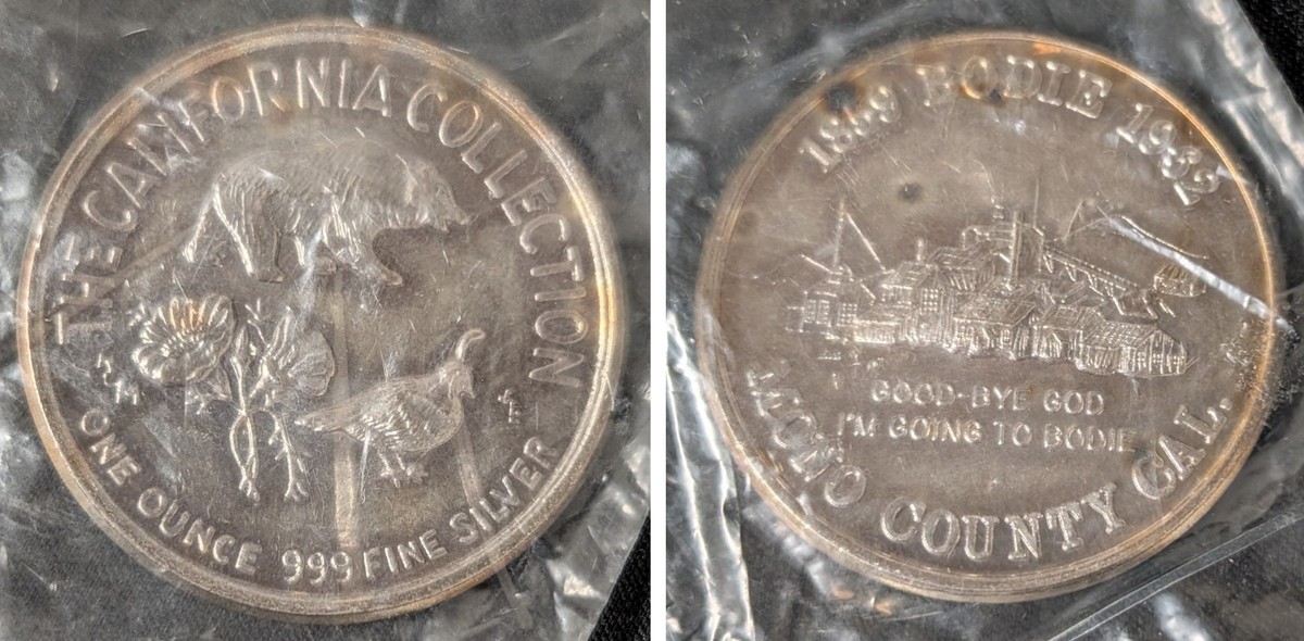 MADE IN CLIFORNIA メイド イン カルフォルニア SILVER NCM California Collection ~ Bodie 1859-1962 Mono County ~ 1 oz