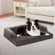 Orthopedic Dog Beds for Large Dogs, Medium: 31"L x 25"W x 6.5"Th , Gray