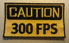 Paintball CAUTION 300 FPS Patch Sticker Paintball