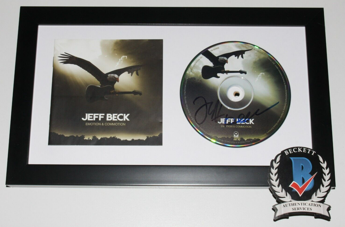 JEFF BECK SIGNED EMOTION & COMMOTION CD DISC YARDBIRDS GUITAR