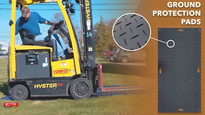 12 Pcs Ground Protection Mats, 2' x 8' w/ 22 Pcs Single Connectors