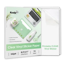 120 Sheets Koala Printable Clear Sticker Paper Waterproof Transparency Inkjet