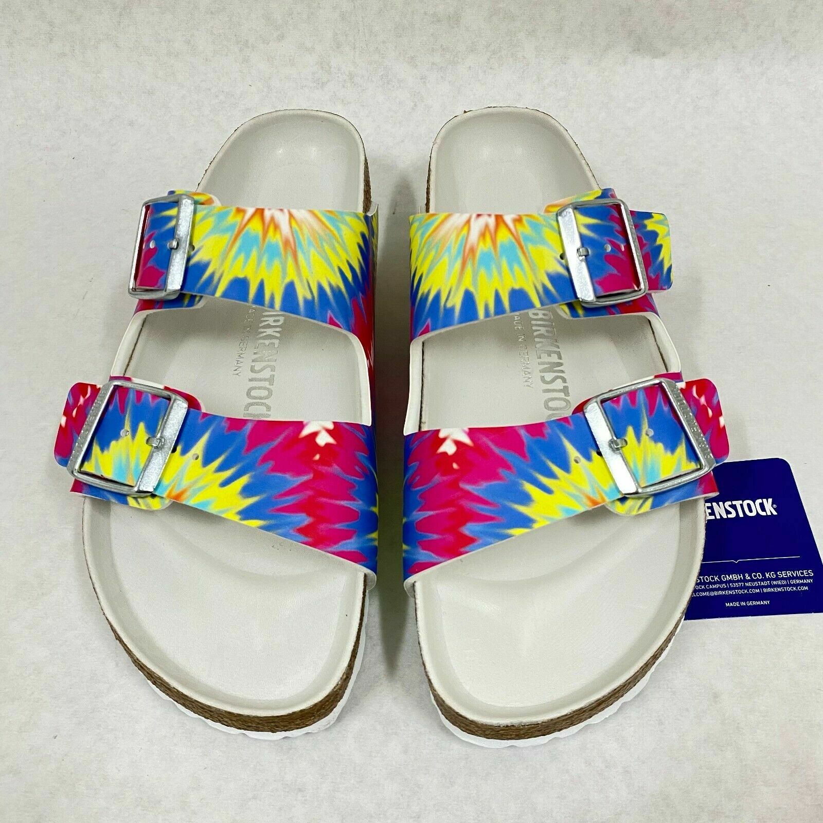 New with Box Birkenstock Arizona Tie Dye Multi Exquisite Narrow