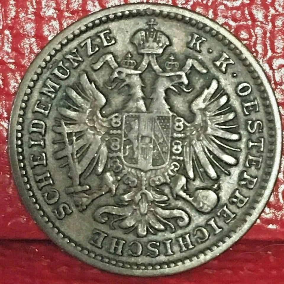 1885 AUSTRIA 1 KREUZER COPPER COIN KM# 2187 - Image 2 of 2